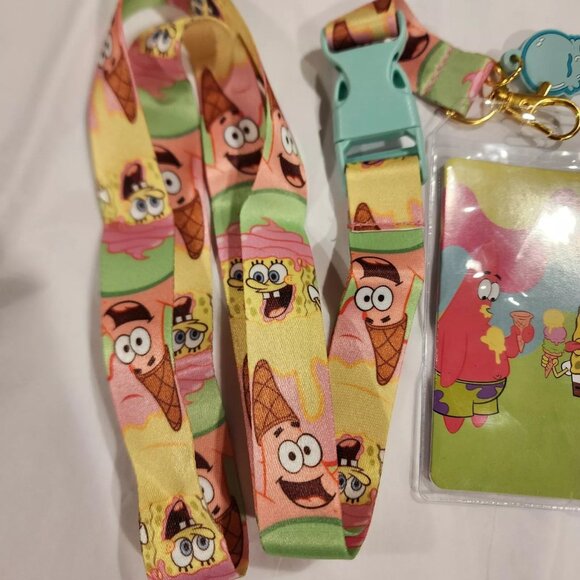 Loungefly Nickelodeon Spongebob Square Pants Patrick Ice Cream Lanyard ID Holder - Picture 5 of 10